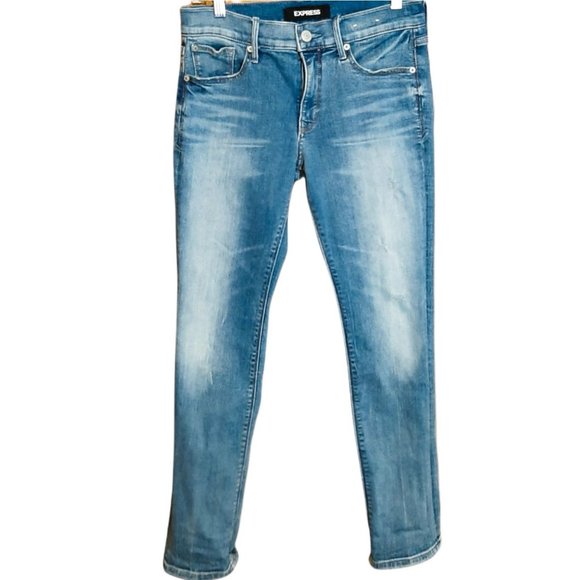 Express Skinny Mid Rise Stretch + Denim Perfect Jeans sz 6 Regular